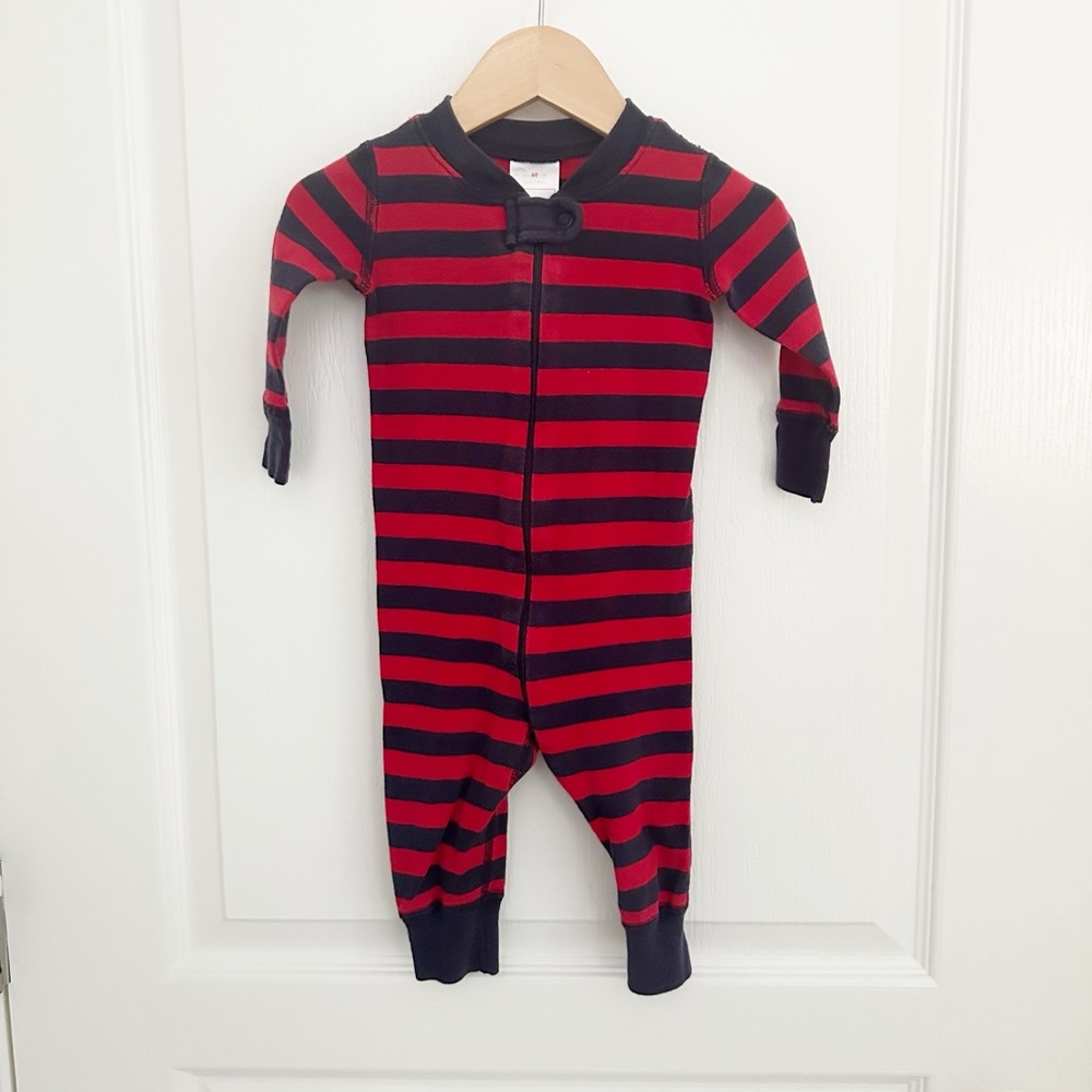 Hanna Andersson | Red & Navy Blue Organic Pajamas 6-9 months